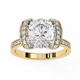 2.92 ct Round Diamond Side Halo Ring