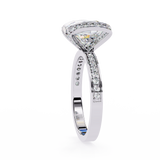 2.92 ct Round Diamond Side Halo Ring