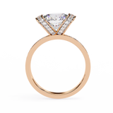 2.92 ct Round Diamond Side Halo Ring
