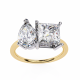 Pear & Princess Toi Et Moi Ring