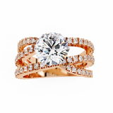 80 - Pointers With Side Round Diamond Ring