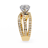 80 - Pointers With Side Round Diamond Ring