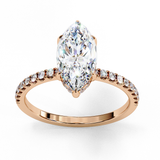 Hidden Halo 1.40 ct Marquise with Side diamond Ring