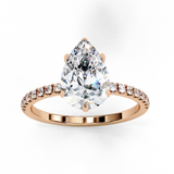 Hidden Halo 1.81 ct Pear with Side Diamond Ring
