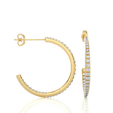 In and Out Diamond Hoops 2