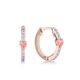 Pink Diamond Huggie Earrings