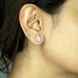 2.2 TCW Oval Diamond Studs