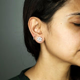 Elegant Flower Pear Diamond Studs 2.0