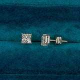 2.05 TCW Princess Cut  Diamond Studs