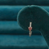 Pink Diamond Huggie Earrings