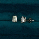 0.50 TCW Emerald Diamond Studs