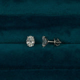 2.2 TCW Oval Diamond Studs