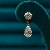 Round and Pear Drop Earrings