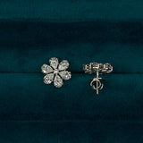 Elegant Flower Pear Diamond Studs 2.0