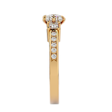 Round and Princess Diamond Ring