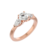 Trinity Round and Pear Diamond Ring