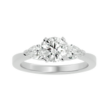 Trinity Round and Pear Diamond Ring