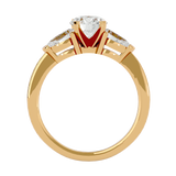 Trinity Round and Pear Diamond Ring