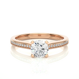 60-Pointeres Round Solitaire Ring