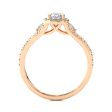 50-Pointers Cushion Cut Solitaire Ring