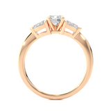 Trellis Round and Pear Diamond Ring