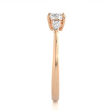 Round and Baguette Diamond Ring