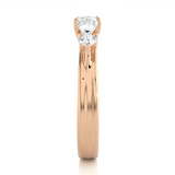 Trellis Princess and Round Diamond Ring