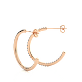 In and Out Diamond Hoops 2