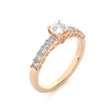 Twist Shank Princess Cut Diamond Ring