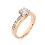 0.97 TCW Round Diamond Ring