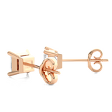 1.00 TCW Princess Diamond Studs