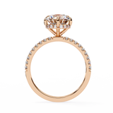 Hidden Halo 2.4 ct Round with Side Diamond Ring