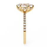 Hidden Halo 1.81 ct Pear with Side Diamond Ring