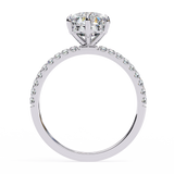 Hidden Halo 1.81 ct Pear with Side Diamond Ring