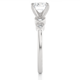 1.05 ct Round Solitaire Side Fancy Bezel Ring