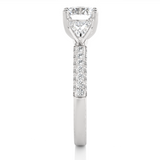 Round and Trillion Diamond Ring