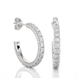 In and Out Small Diamond Hoops