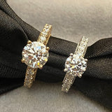 3 CT SOLITAIRE WITH SIDE DIAMOND RING
