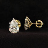 4.15 TCW Pear Diamond Stud