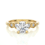 1.05 ct Round Solitaire Side Fancy Bezel Ring