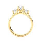 Trellis Princess and Round Diamond Ring