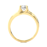 0.97 TCW Round Diamond Ring