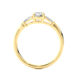 Round and Baguette Diamond Ring