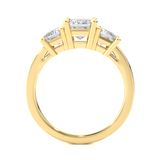 Trellis Princess and Side Round Diamond Ring