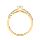 Twist Shank Princess Cut Diamond Ring