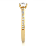 60-Pointeres Round Solitaire Ring
