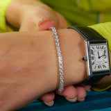 6.31 TCW Round Diamond White Gold Tennis Bracelet