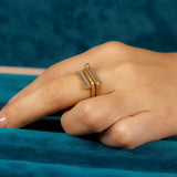 Elongated Baguette Ring